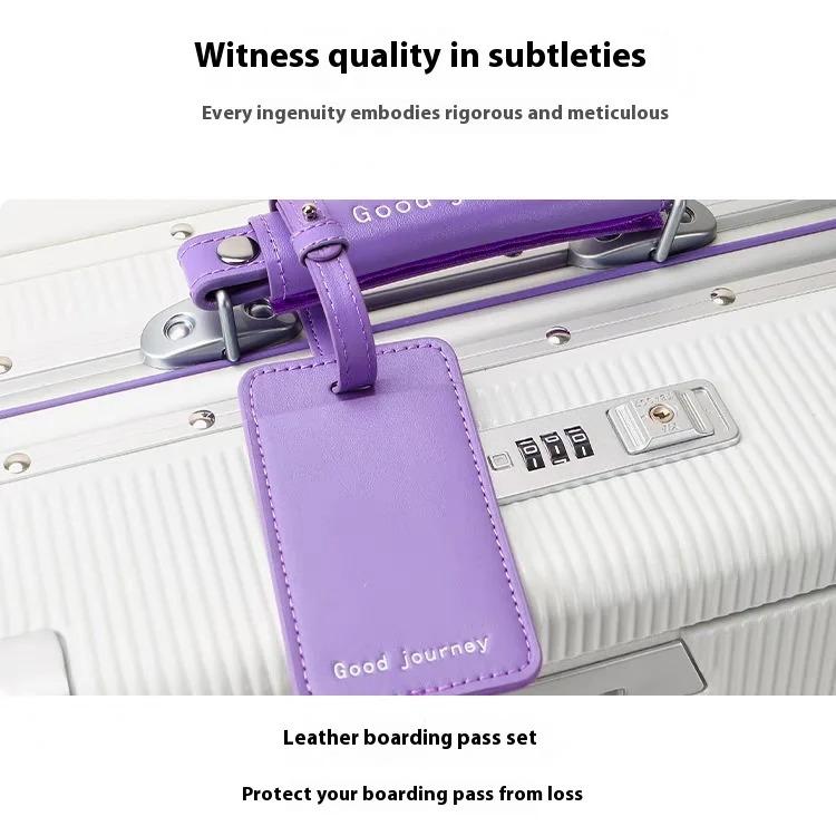 Latest Wide Handle Aluminum Luggage case with Poured Wheels Front Opening Travel Bag Multifunctional Suitcase Oversea Stock
