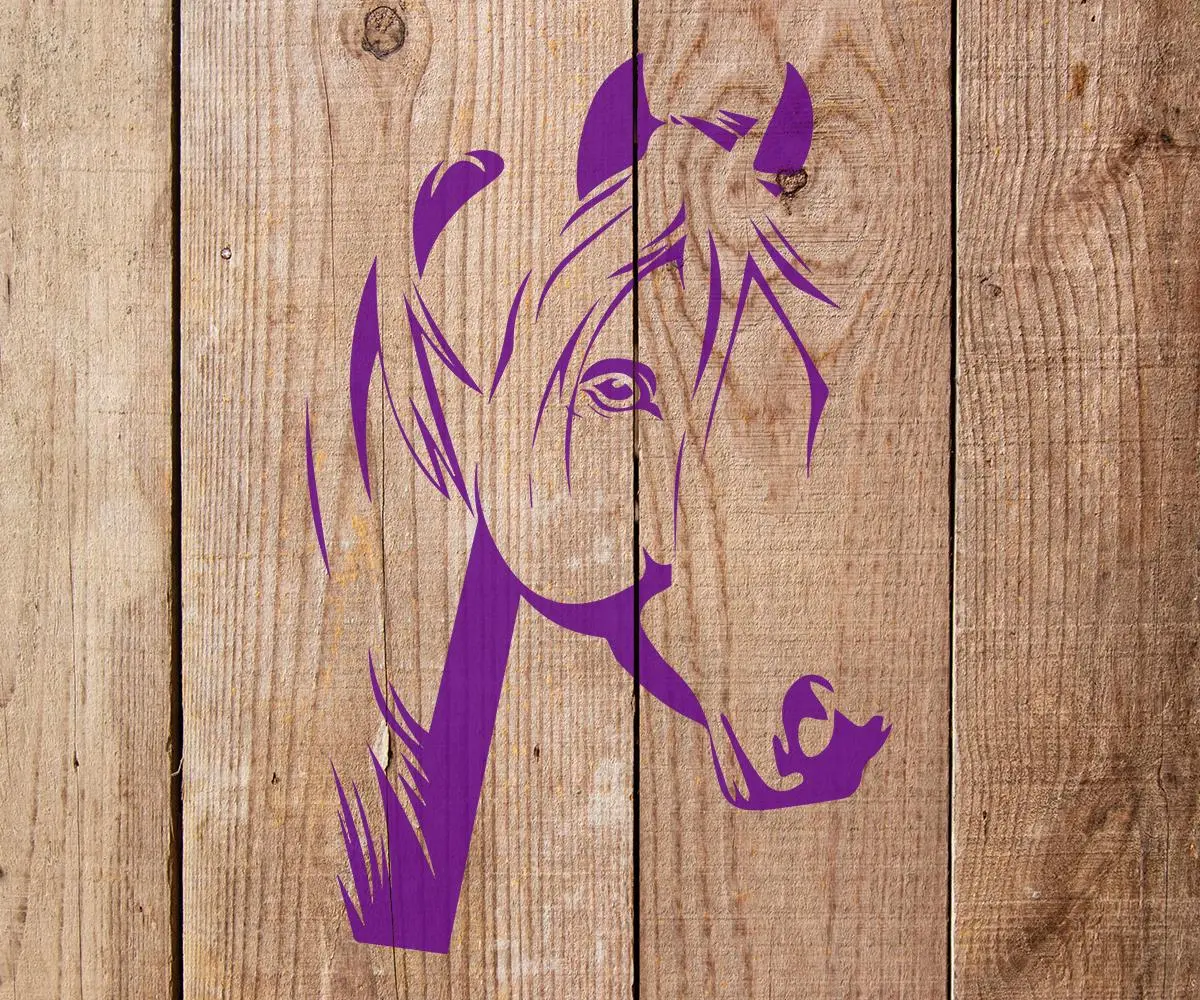 Horse Head Stencil - Art and Wall Stencil