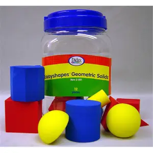 212 MAIN Didax Easyshapes 3D Geometric Foam Blocks - Chunky Shapes, Geometry Play, Quiet Learning - Sports & Outdoor, Fan Shop, Gaming Accessory