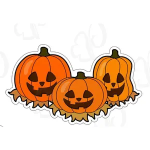 Pumpkin Scarecrow Banner Cookie Cutter