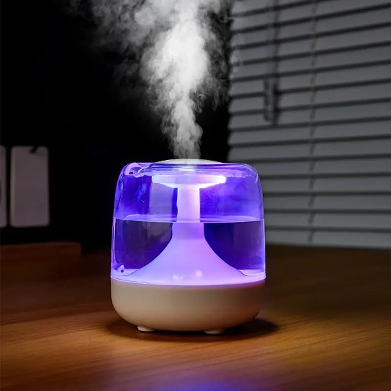 650ML Air Humidifier, USB Powered Desktop Air Humidifier with Night Light, Household Appliances for Living Room, Bedroom, Office