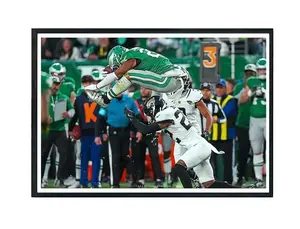 [Sale off up to 50%] Flying Eagles Poster, Saquon Barkley Hurdling Wall Art, Hypebeast Decor Man Cave Wall Art Football Poster Sports Bar Wall Art - Home Decor, Gift for friend