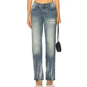 Jaded London Hunter Straight Leg in Blue Wash