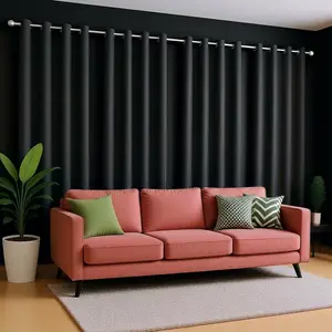 Four-piece thermal blackout curtains with blackout, noise reduction, soundproofing, energy-saving insulation, metal grommet top, for privacy protection in living rooms, bedrooms, and courtyards