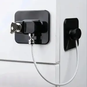 Child Safety Nursery Window Lock Set, 2 Pieces, No Drilling Required, Multi-Functional Home Security, Cabinet Door Lock, Refrigerator Latch