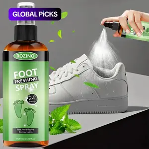 Rozino 24 Hour Foot Freshener Spray 100ML, Quick Odor Removal, Long-Lasting Antibacterial Formula, Ideal for Heavy Sweating Feet #GLOBAL PICKS