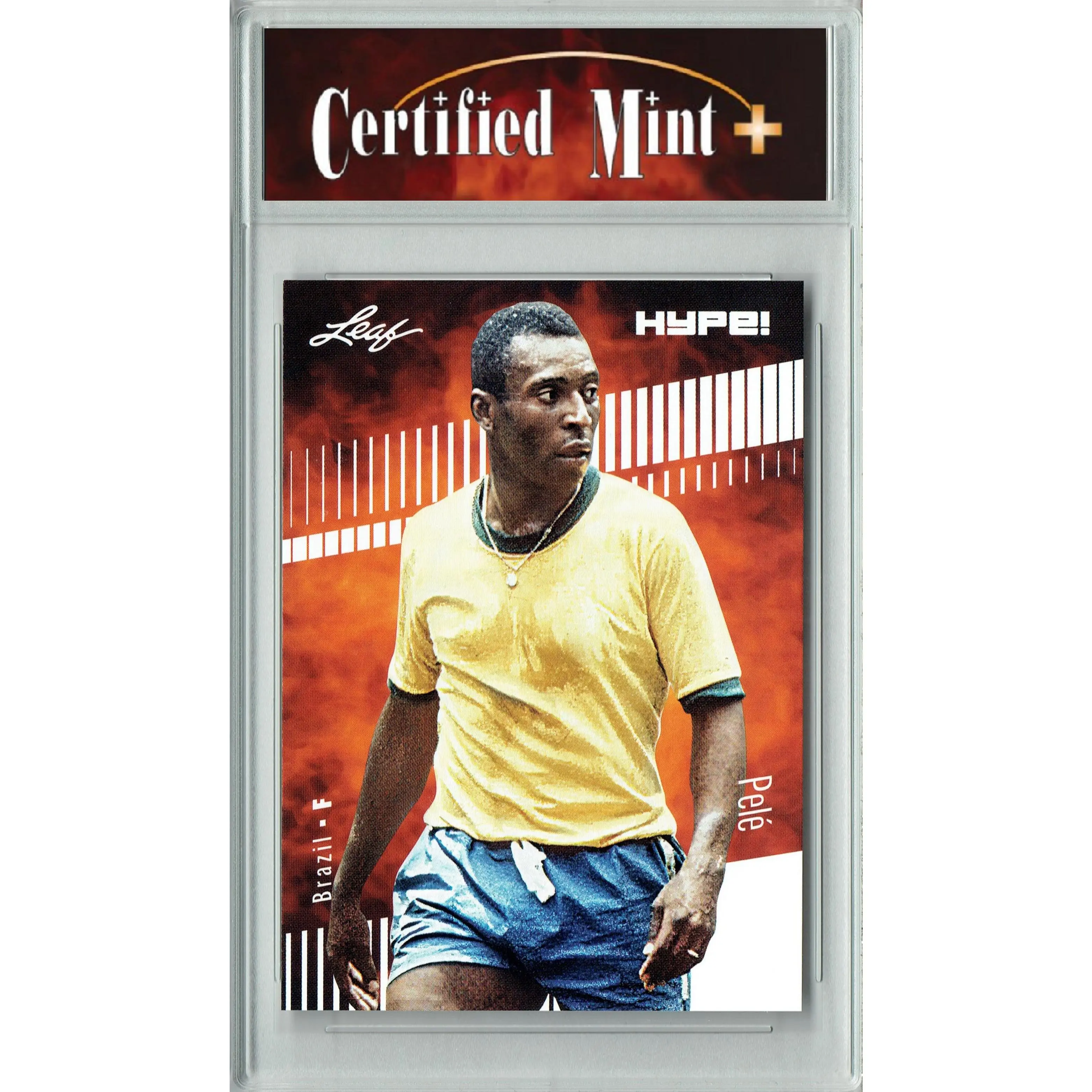 Certified Mint Pele 2024 Leaf Hype 152 Only 5000 Made Rare Trading Card Brazil/Brasil
