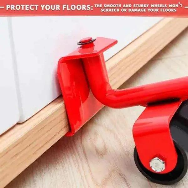 Furniture Mover with Wheels & Furniture LifterSet,600 Lbs Capacity for Moving HeavyFurniture,360 o Rotation Wheels FurnitureDolly,Sofa,Refrigerator,Cabinet peel and stickflooring.
