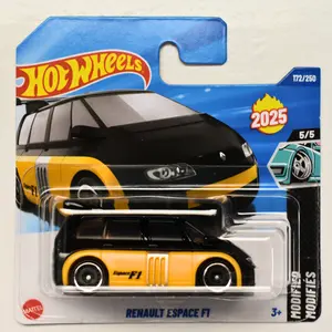 Renault Espace F1 Black Yellow 2025 Hot Wheels Modified Short Card Collectible