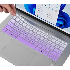 ROGEE Keyboard Cover for 2024 HP ProBook 440 G11 14, HP ProBook 445 G11 14 inch Laptop Keyboard Skin Protector, HP Probook 440 445 G11 14 Accessories, Ombre Purple (NOT Fit HP ProBook 440 445 G10/G9/G8/G7)