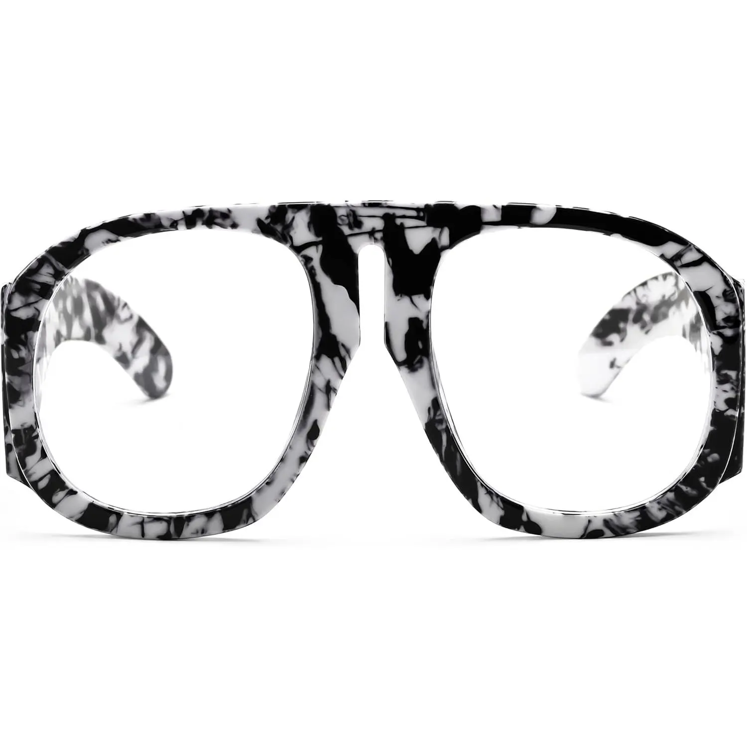 FEISEDY Oversized Blue Light Blocking Glasses Women Men Big Plastic Frame Eyewear Clear Lens Computer Glasses B2371