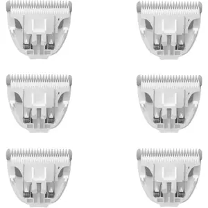6 Pack Ceramic Blades Replacement for Dog Grooming Clippers, Detachable Pet Clipper Blades for Dogs, Cats Hair Trimming