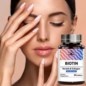 Biotin Tablets - Biotin + Keratin + Collagen - Perfect Skin, Hair, and Nails! From hair to nails, they're strong and shiny.