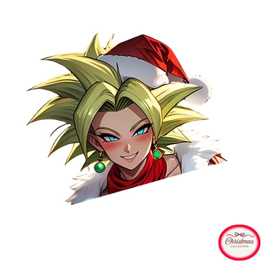 Fusion Warrior Christmas Anime Vinyl Sticker Waterproof Decal Powerful Female Character Laptop Water Bottle Holiday Present