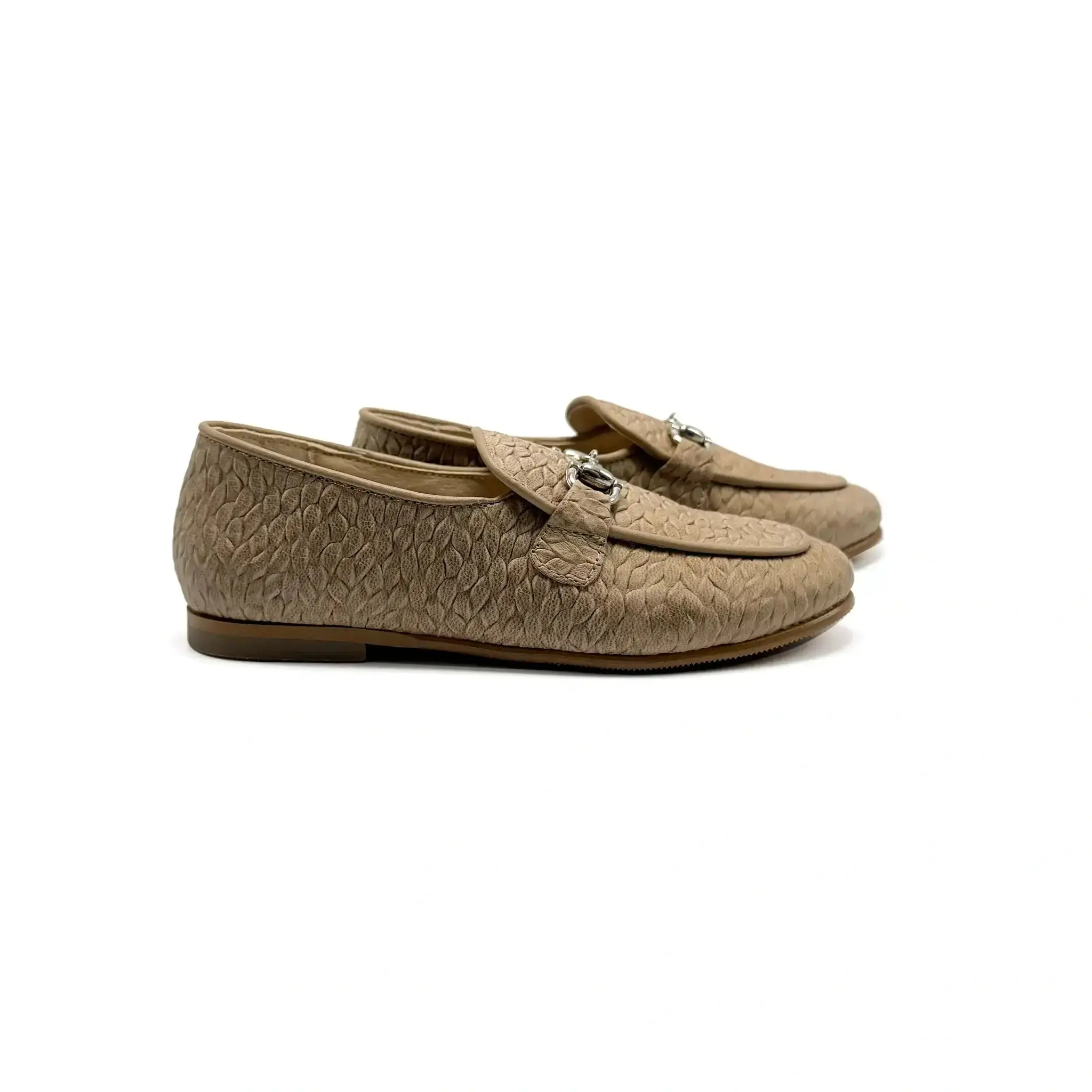 Blublonc Leif Taupe Woven Chain Loafer