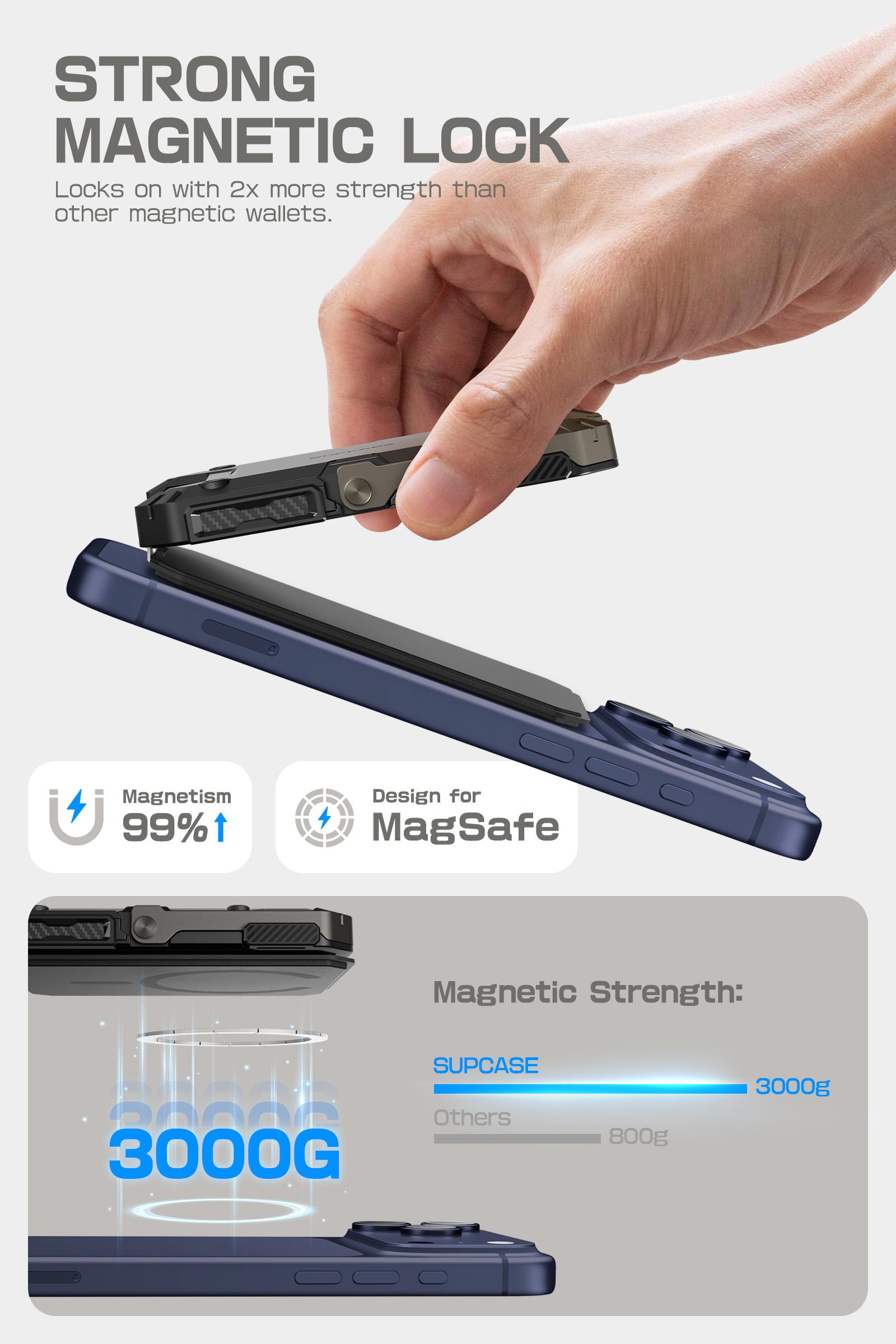 SUPCASE Magnetic Wallet with Stand Compatible with MagSafe, Hold 5 Cards,Adjustable Stand,RFID Blocking,Tripod Phone Stand Magnetic Credit Card Holder for iPhone 17/16/15/14/13/12 Series, Black Smartphone Travel Gadgets, FathersDayGift SUPCASE Magnetic Wallet with Stand Compatible with MagSafe, Hold 5 Cards,Adjustable Stand,RFID Blocking,Tripod Phone Stand Magnetic Credit Card Holder for iPhone 17/16/15/14/13/12 Series, Black Smartphone Travel Gadgets, FathersDayGift