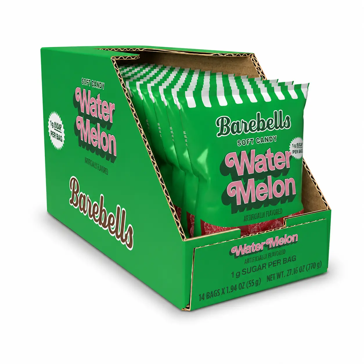 Barebells Water Melon Gummy Candy, Low Sugar Swedish Candy, 55g Bag Barebells Water Melon Gummy Candy, Low Sugar Swedish Candy, 55g Bag