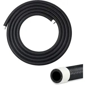 6AN  Line, 6AN 3/8 inch CPE  Hose, 2FT Transmission/Oil Cooler Lines, Nylon Braided  Line Hose.