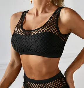 ZAFUL Women‘s Mesh Detailing Black Bikini Set - Stylish & Sexy for Beach Vacations