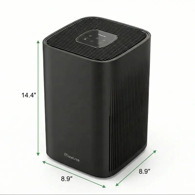 Air Purifier with 3 Fan Speeds, Built-in Timers, Sleep Mode, Child Lock, Filter Reset Function, Traps 99.97% of Particles