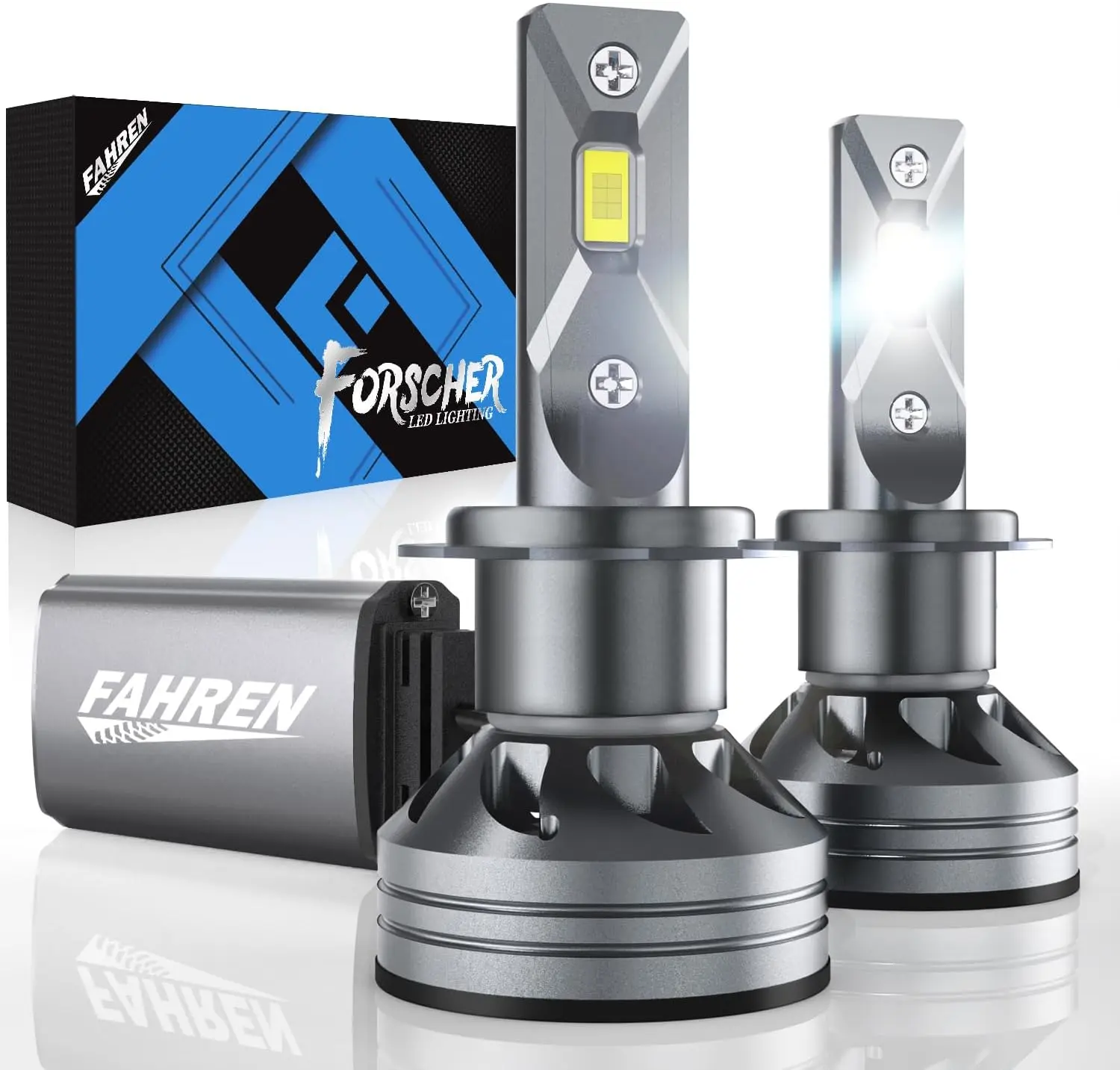 Fahren H7 LED Headlight Bulbs, 60W 14000 Lumens Super Bright LED Headlights Vehicle Car Accessories