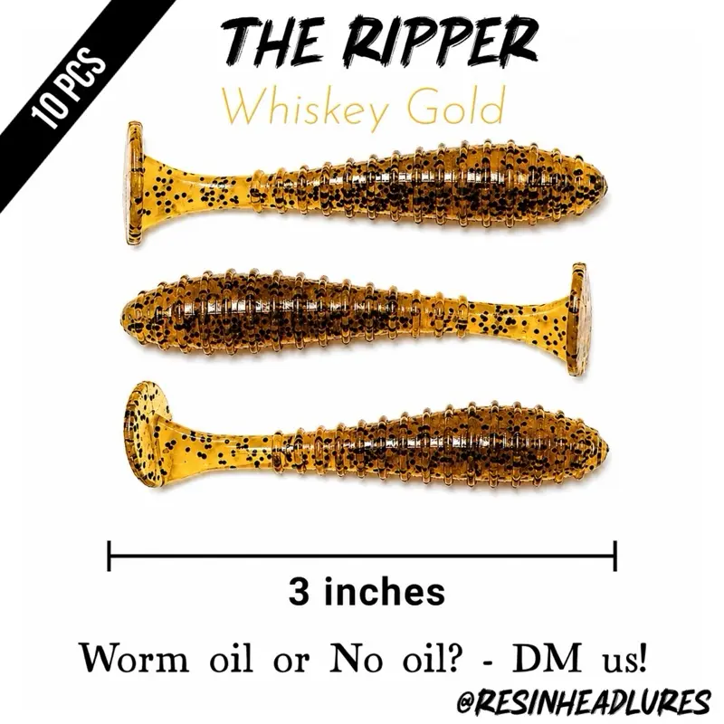 (10PCS) 3” The Ripper Lifelike Soft Plastic Fishing Lures – Handmade and Hand-injected Fishing Lures