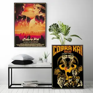tv series Cobra Kai Poster HD Heavy-Duty Self-Adhesive Waterproof Wall Decor – Tool-Free Install, Durable & Reusable Conceals Wall Flaws | Elevates Home Style | Ideal for Living Rooms, Bathrooms & Kitchens