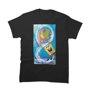 Vintage SpongeBob and Patrick Bubble Play Graphic T-Shirt, SpongeBob and Patrick Shirt, Cartoon Shirt, Vintage Graphic Tees, Streetwear, Unisex T-Shirt, Menswear Womenswear Top