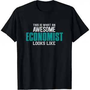 Women's 100% Cotton Vintage Distressed Graphic T-Shirt - "This is What an Awesome Economist Looks Like" Economics Tops