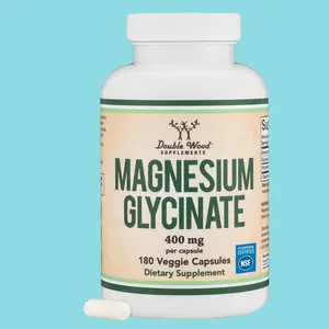 Magnesium Glycinate 400mg | 180 Capsules | Sleep, Muscle, & Heart Support | Vegan, Third Party Tested, Gluten Free, Non-GMO, by Double Wood Supplements