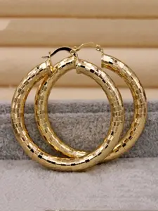 Summer Trendy Gold Oval Hoop Earrings, Birthday Wedding Party Fashion Accessories for Women for Party, Daily Clothing Decor, Trendy Exquisite Jewelry, Lightweight Chunky Hoops, Trendy Fashionable Accessories