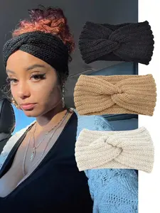 Women-s-Black-Knitted-Wide-Hairband-With-Superior-Texture-For-Autumn-Winter-Casual