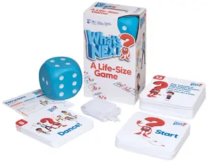 What's Next? A Life-Size Game - by M&J Games, Jumbo Sized, Create Memories, Family Game Night, Elementary School Class Activity, Interactive Board Game, Floor Game, Ages 4+, 25 Action Tiles, Giant Foam Die