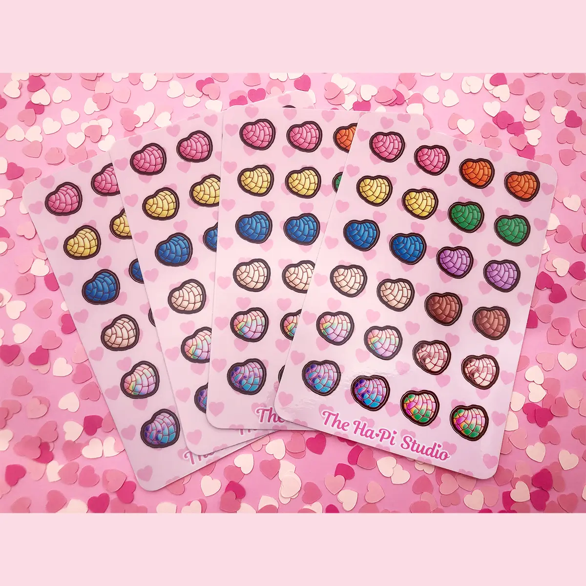 Conchas Glossy Vinyl Sticker Sheet | Pan dulce stickers | Waterproof and weatherproof stickers