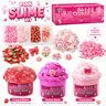 Halloween Fall Gift 3-Pack 200ml Pink Slime Kit – Butter, Cloud & Crunchy Slime, Non-Sticky Soft Slime Toy for Kids Ages 8–12 Squishy Fidget Squishy Bulk