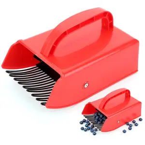 Berry Picker Ergonomic Berry Pick Rake with Metal Comb Plastic Blueberry Picker Scoop with Ergonomic Handle Labor Saving for Easier Berry Harvester for Blueberries