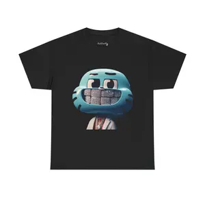Gumball Watterson Iced out Grillz T-Shirt, Cartoon Network Tee, Funny Cartoon Character Shirt, Kids TV Show Top, Unisex Graphic Tee