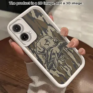 Camouflage Dog  2D Pattern TPU Phone Case suitable for Motorola Moto G85 G84 G75 G60 G54 G53 G50 G35 5G Shockproof Full Camera Protection Durable Slim Cover Smartphone Casing