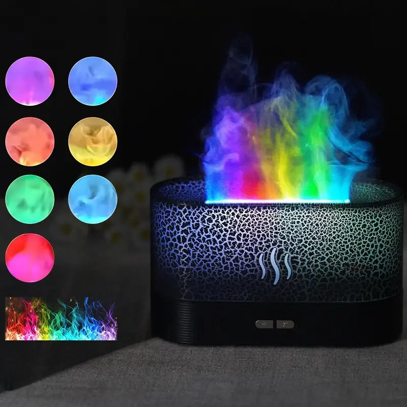Portable Colorful Night Light Humidifier, USB Powered Mist Maker with Anti-dry Function, Desktop Small Aroma Diffuser Air Humidifier For Bedroom Home Office 0