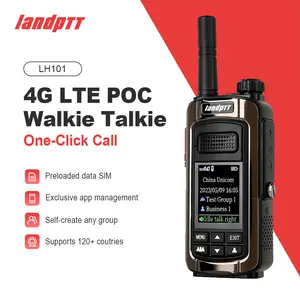 Landptt LH101 4G POC Radio PTT Walkies Talkies World Range With SIM Card Wideband Free Platform Long Distance Radio Communicator  Audio Safety Wireless outdoors Two way radio