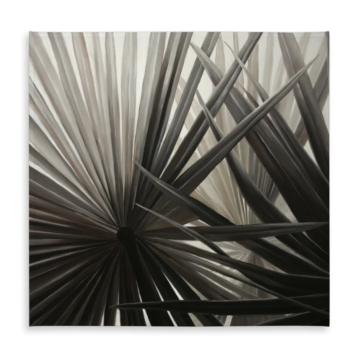 360 stand Square Grayscale Tropical Plants Tablecloth - 58x58in, Model C1TC5858JI0F2Y, Indoor & Outdoor Furniture Decor for Outdoor Tables, Indoor-Outdoor Tablecloths, Tropical Tiki Tablecloths