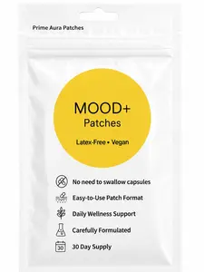 Prime Aura Warm Patches - Disposable Adhesive Patches, 30 Count, Vegan & Latex-Free
