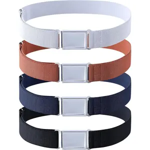 XY-BLT01 Kids Boy Belt Magnetic Belts Adjustable Elastic Belt Magnetic Buckle for Boys Girls(4 PCS)