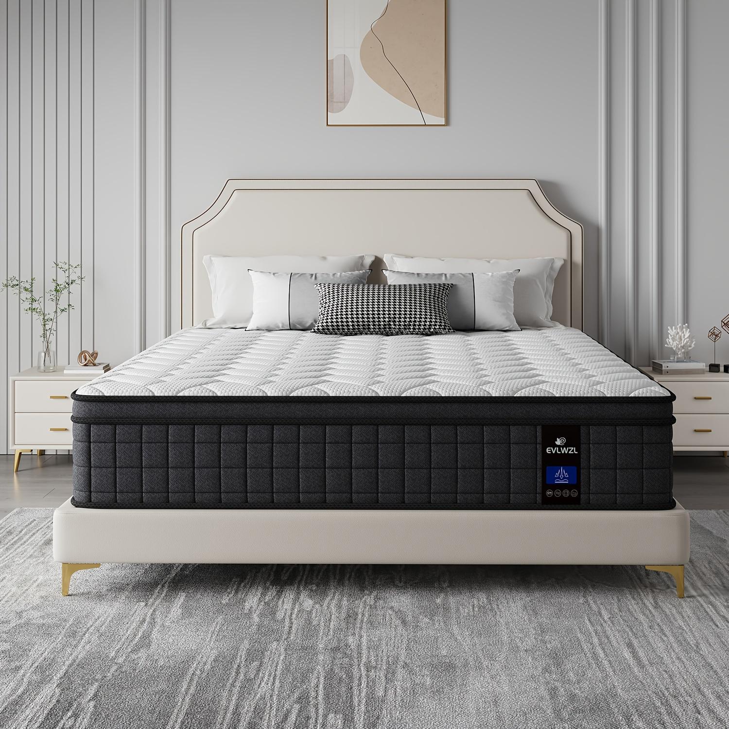 10INCH/12INCH -Twin/Queen/King Size Mattress, Premium High Quality Deep Sleep Firm Mattress Extra Lumbar Support, Memory Foam Hybrid Euro Top Luxury Mattress, Individually Wrapped Pocket Coils And Motion Isolation