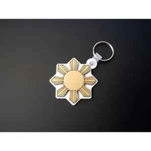 Metallic Gold Filipino Sun Araw  Key Chain