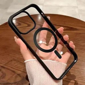 Magnetic Phone Case for iPhone 17 ip17 Air 17promax 16 15 14 13 12 11 Pro Max Plus Magsafe Acrylic Hard Bumper No Yellowing Protection, Durable Protection ip16 Casing