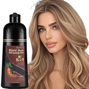 5-in-1 Light Brown Hair Dye Shampoo for Beautifully Dyed Hair – Instant Gray Coverage, Long-Lasting Color, Natural Herbal Ingredients, Ammonia-Free, Nourishing & Repairing Formula, 500ml Hair Care for Men & Women