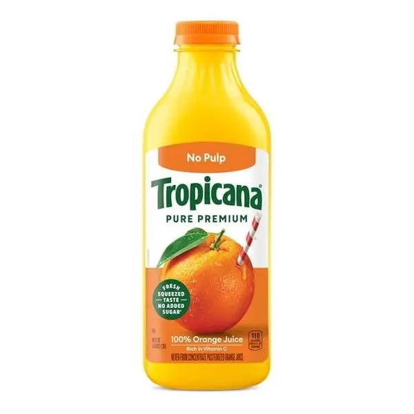 Tropicana Pure Premium 100% Orange Juice Original, No Pulp – 46 fl oz | No Sugar Added, Not From Concentrate, Rich in Vitamin C