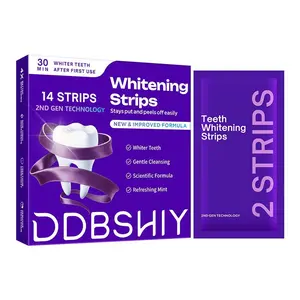 14 Pairs (28 Strips) Purple Teeth Whitening Strips with Free Cheek Retractor - Nano-Hydroxyapatite Teeth Whitener, Gentle Daily Cleansing, Enamel-Safe, Non-Sensitive, Peroxide-Free
