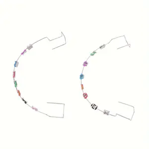 Colorful Temporary Tooth Braces Kit with Metal Bracket Oral Steel oral use stainless steel temporary veneer metal dental brace durable dental material
